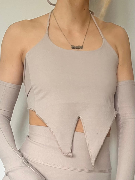Ariana Crop Top with Sleeves